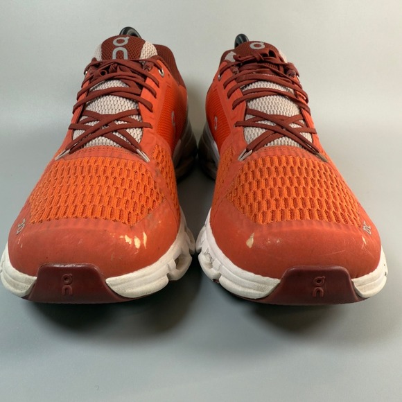 On Cloud OC Cloudflyer 3 Womens 10 Running Shoe Orange Red White Trainer Sneaker - Picture 2 of 16